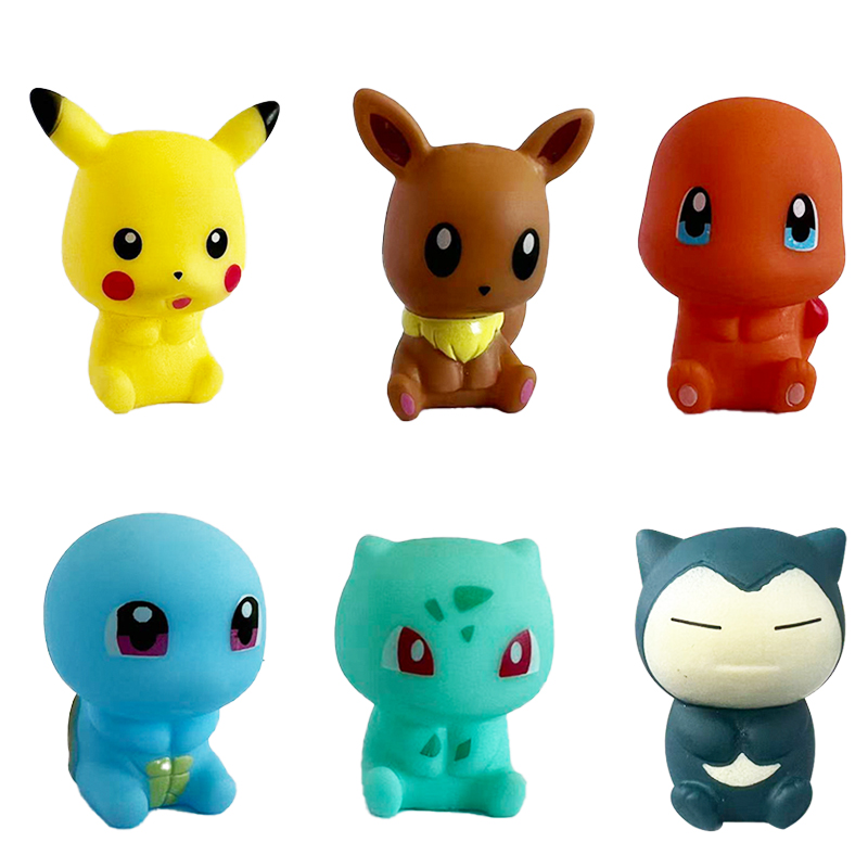 Model Kit Eevee - 6 Buah Mainan Mandi Pokemon Pikachu