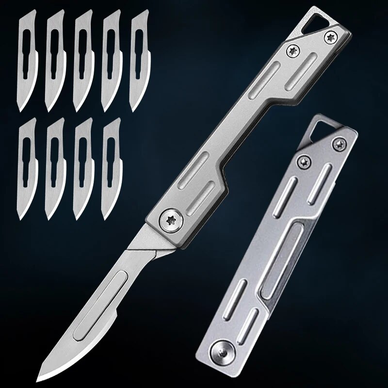 Hobby Knife Blade - Pisau lipat baja tahan karat, Kit