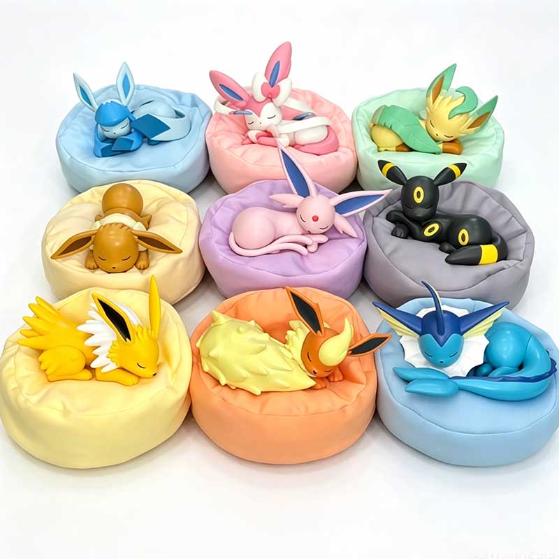 Model Kit Eevee - 9 Buah Mainan Kotak Buta Figur