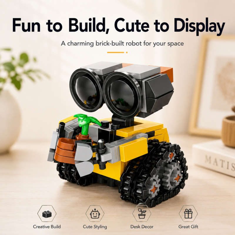 Model Kit Lego - Set Blok Bangunan Robot Mini, Model