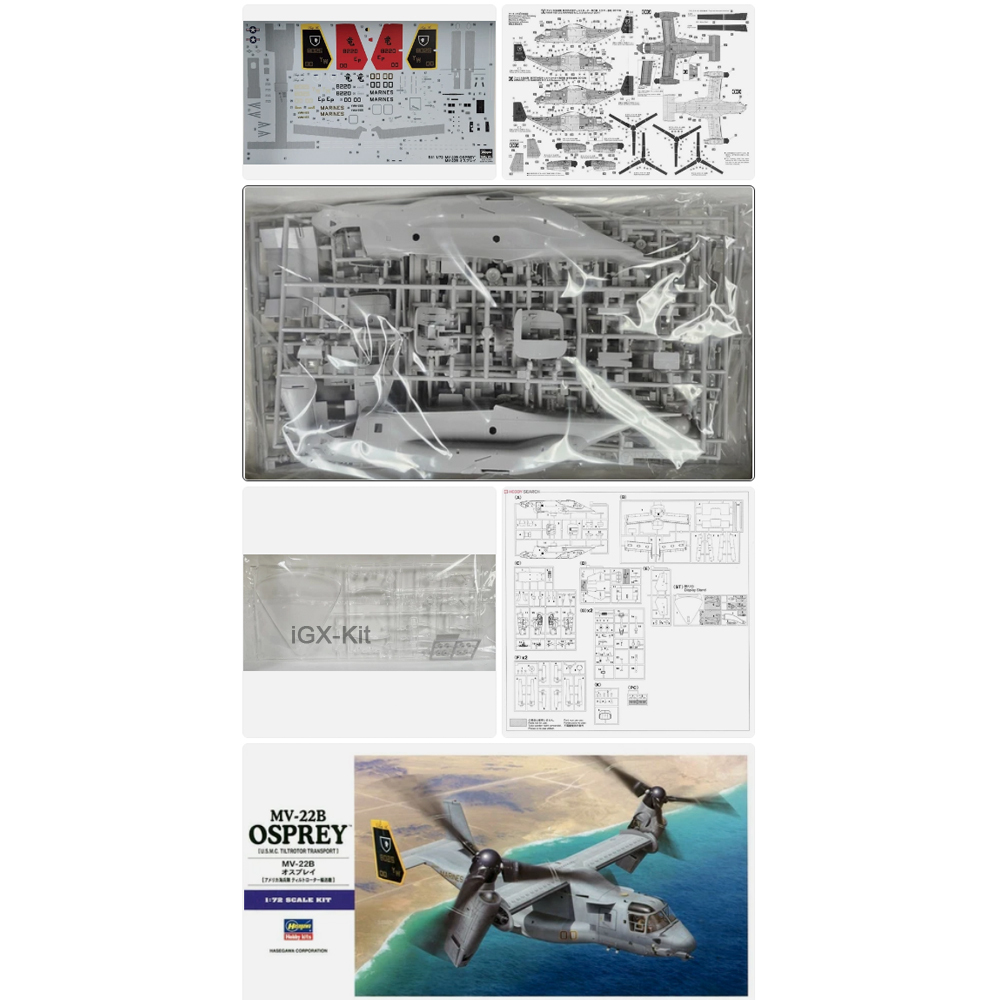 Model Kit Hasegawa - Hasegawa 01571 1:72 Skala US MV22