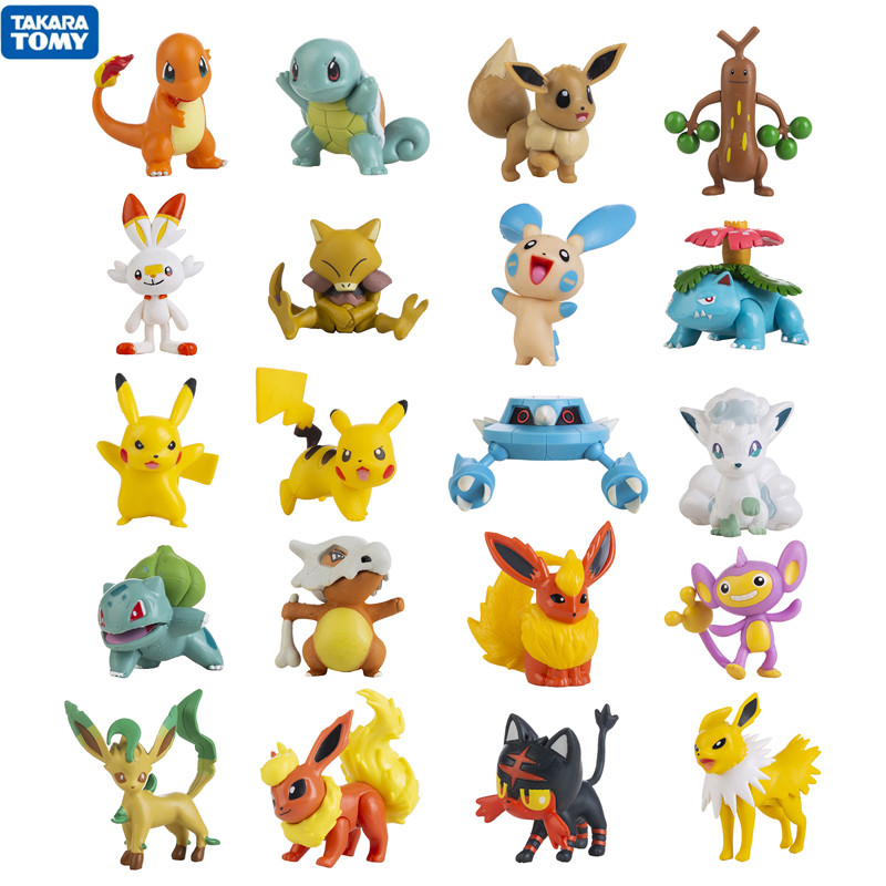 Model Kit Eevee - Tokoh Anime Kartun Populer Pokemon 3-8CM