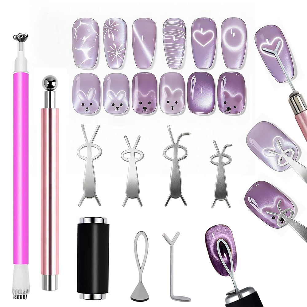 Sanding Stick Set - 10Pcs Set Magnet Kuku Mata Kucing