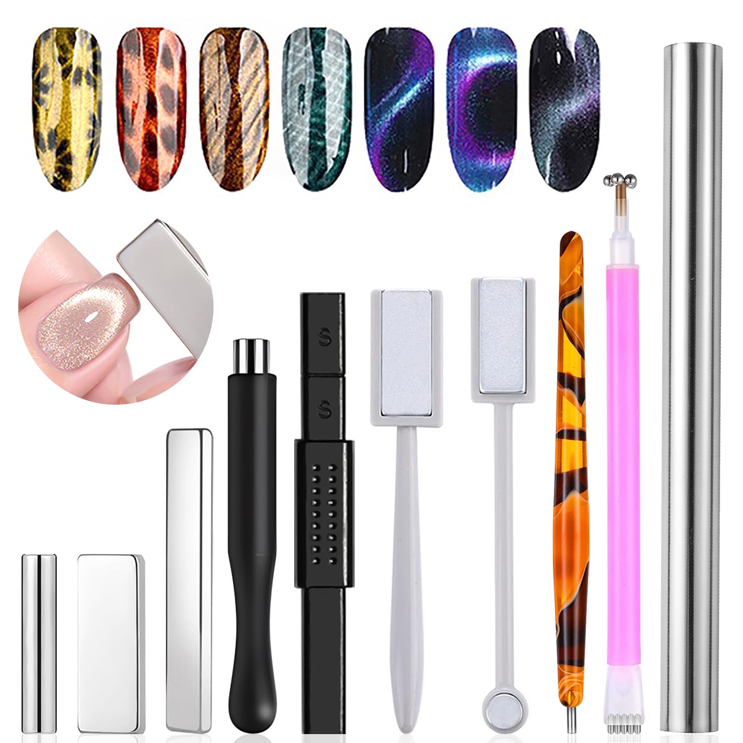 Sanding Stick Set - 10Pcs Set Magnet Cat Eye untuk