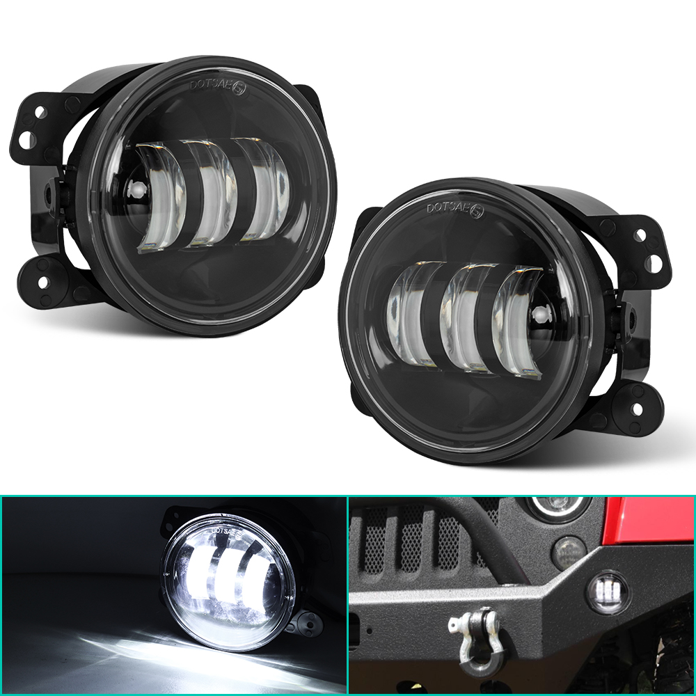 Model Kit Dodge Charger - Lampu Kabut LED Bulat 4 Inci