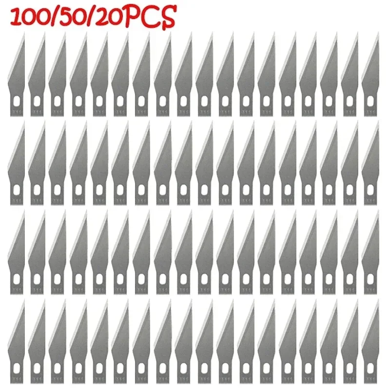 Hobby Knife Blade - Pisau Ukir Logam Pisau Bedah 100/50/20Pcs