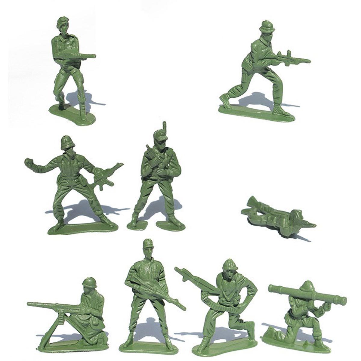 Model Kit Figure - 21Pcs Set Figur Tentara Plastik Militer,