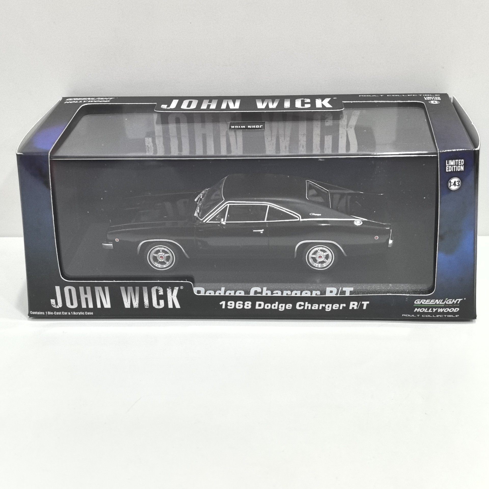 Model Kit Dodge Charger - Model Mobil Diecast Green Light Skala