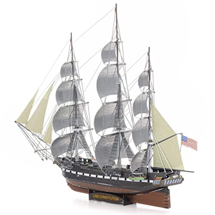 Kit Model Logam 3D Seri Premiu - Model Kit Uss Constitution ulasan dan harga
