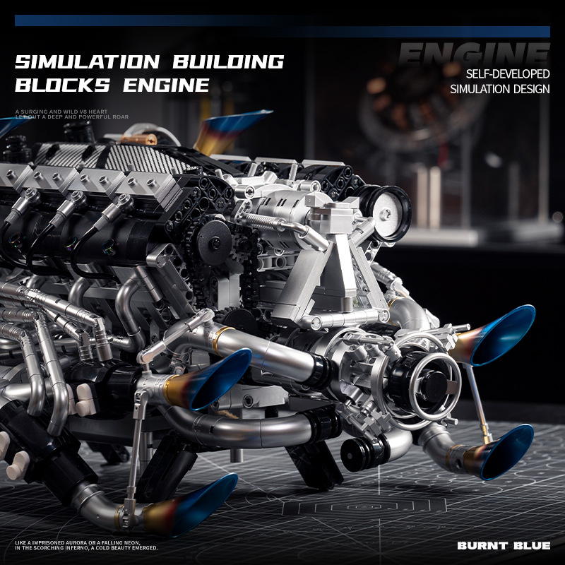 Kit Blok Bangunan Mesin V8 Sup - Model Kit Lego ulasan dan harga
