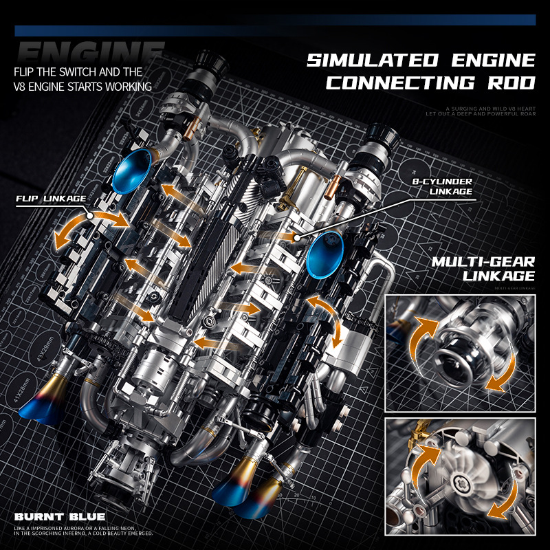 Kit Blok Bangunan Mesin V8 Sup - Model Kit Lego ulasan dan harga