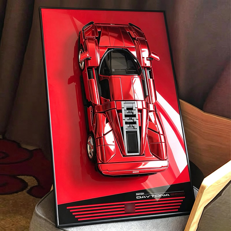 Rak Pajangan Latar Belakang Be - Model Kit Ferrari ulasan dan harga