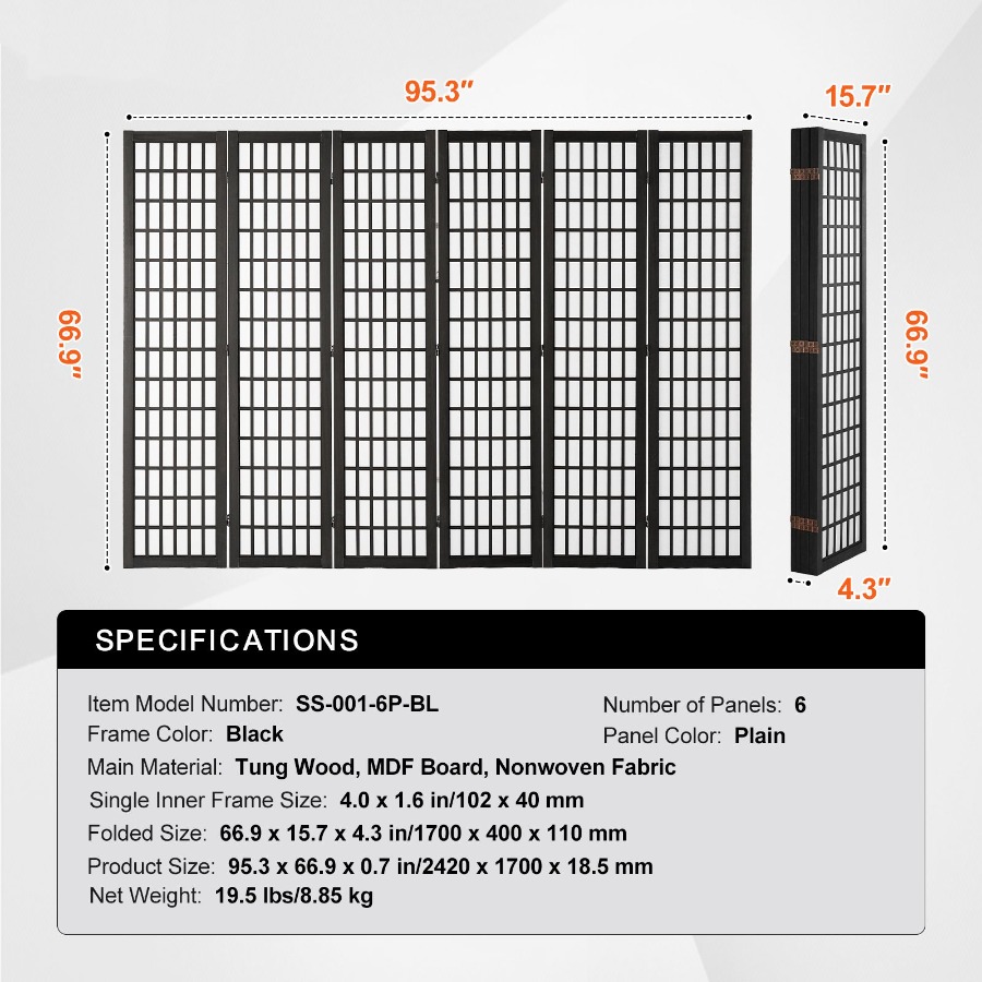 6 Panel Pembatas Ruangan Lipat - Panel Line Marker ulasan dan harga