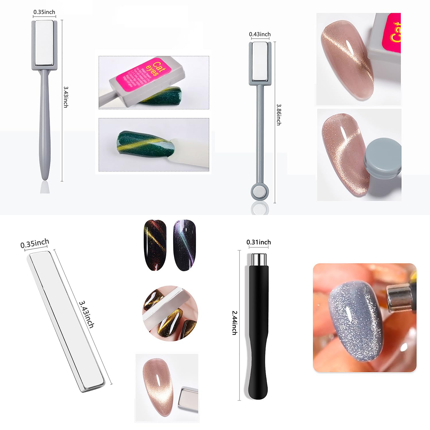 10Pcs Set Magnet Cat Eye untuk - Sanding Stick Set ulasan dan harga